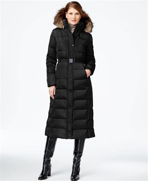 michael kors long black coat|michael kors coats women outlet.